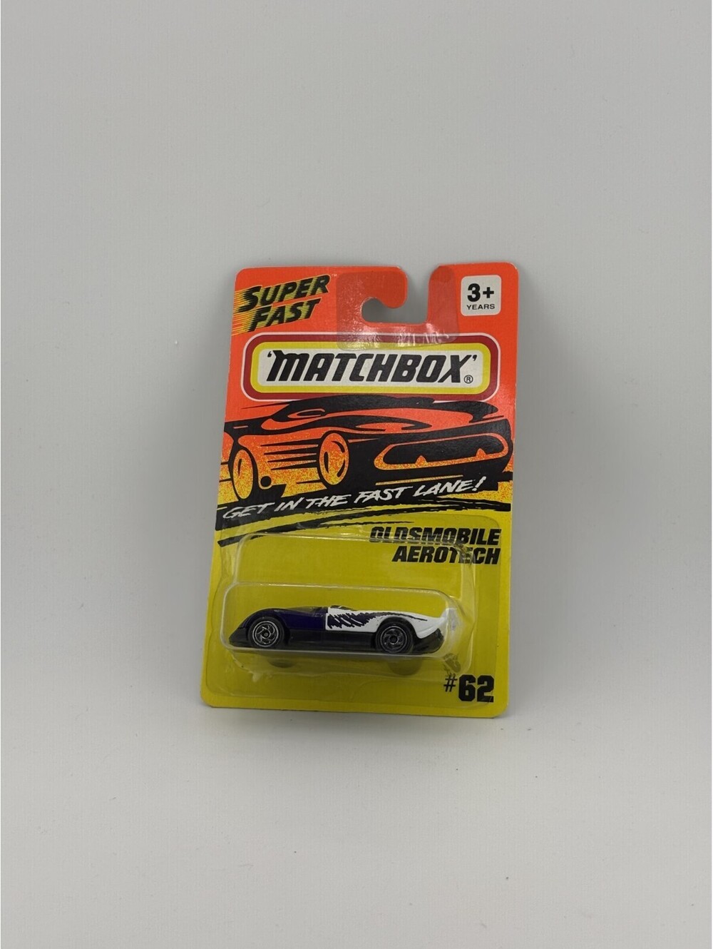 Matchbox Oldsmobile Aerotech Superfast 62 Diecast Car Purple White 1993